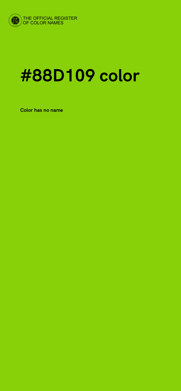 #88D109 color image