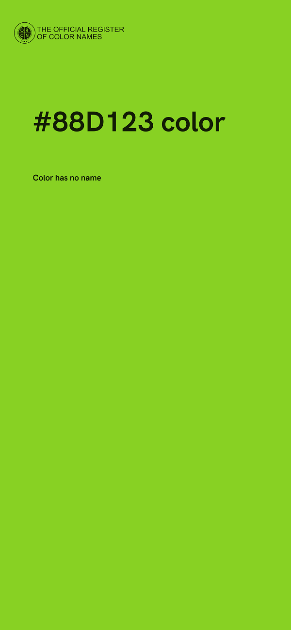 #88D123 color image