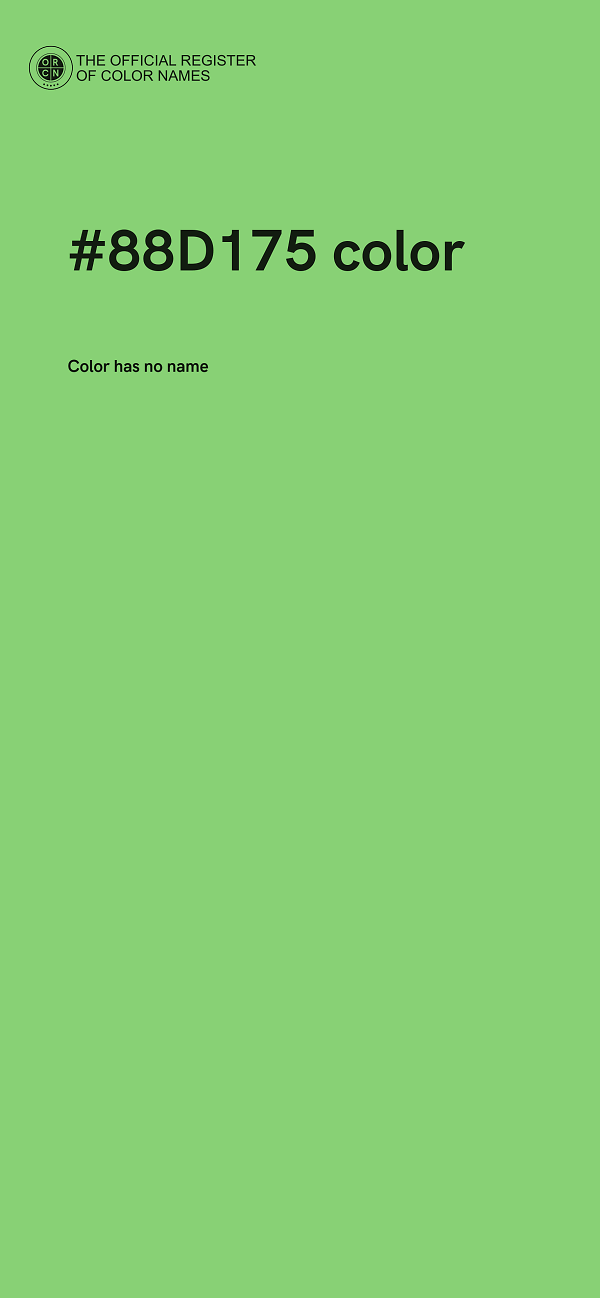 #88D175 color image