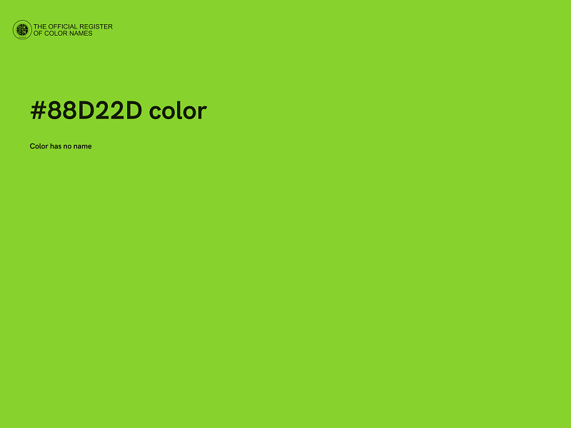 #88D22D color image