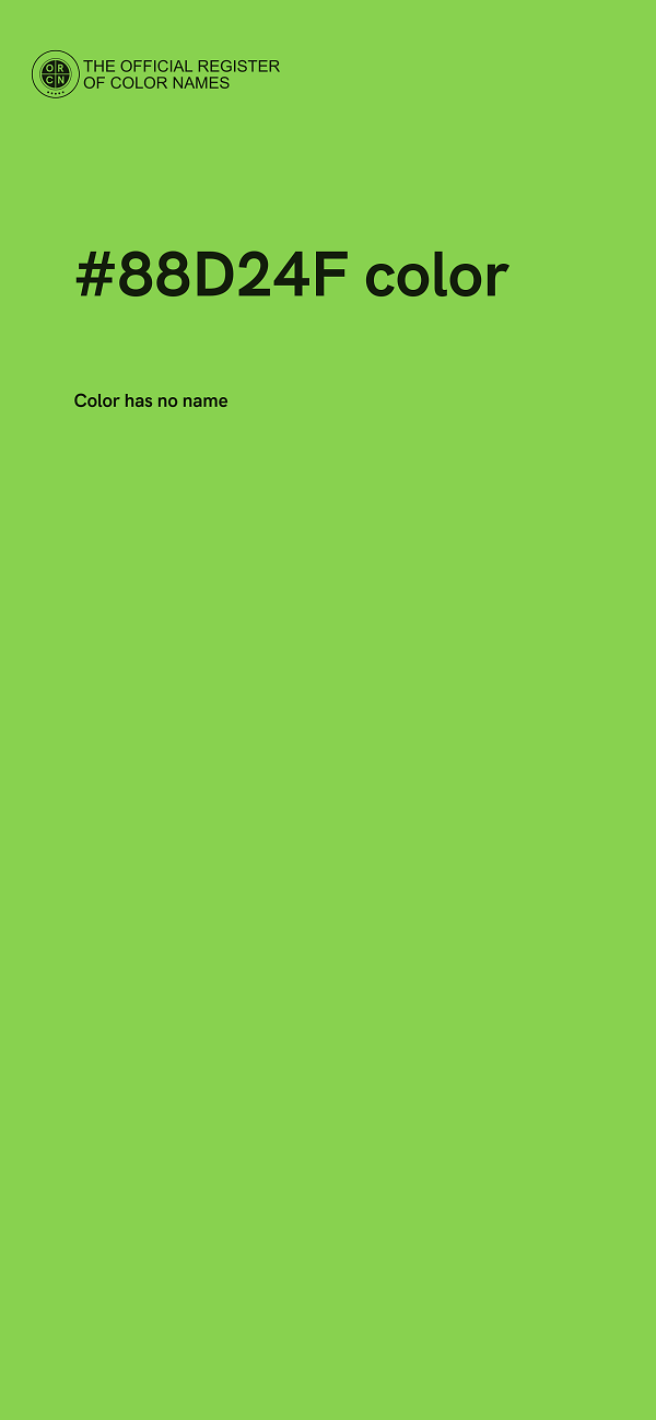 #88D24F color image