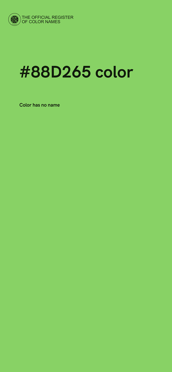 #88D265 color image