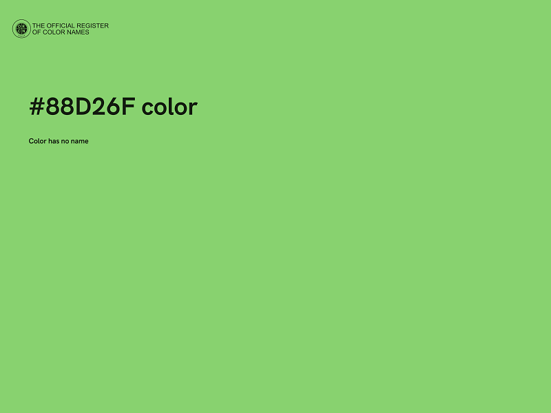 #88D26F color image