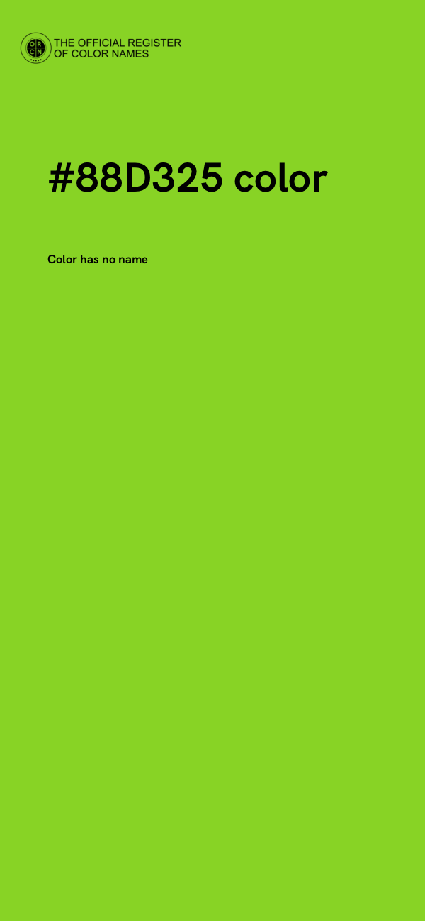#88D325 color image