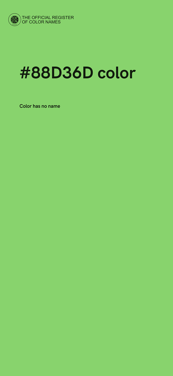 #88D36D color image