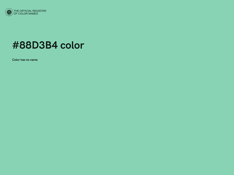 #88D3B4 color image