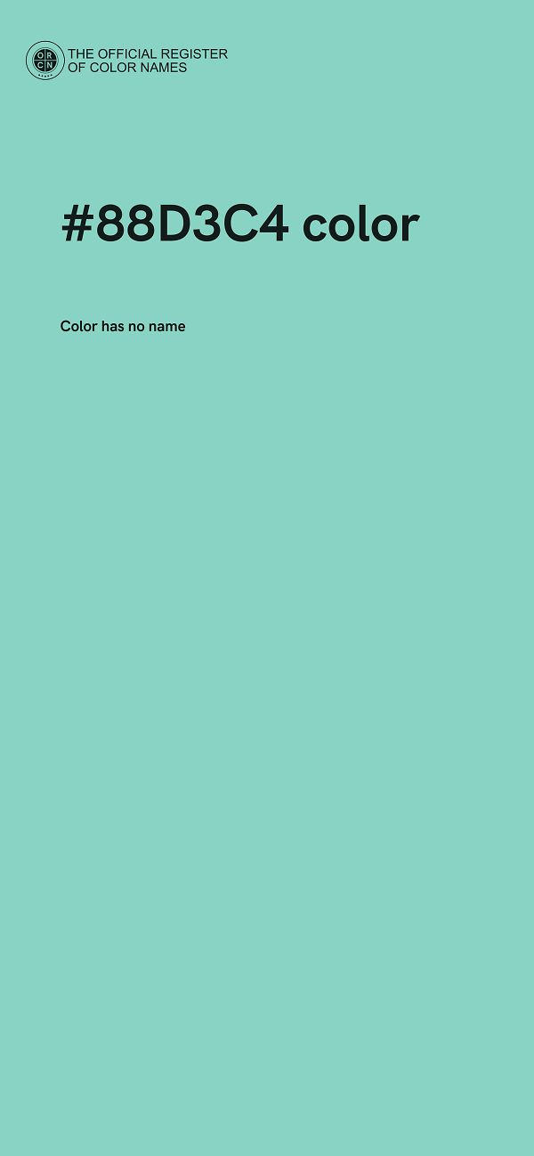 #88D3C4 color image
