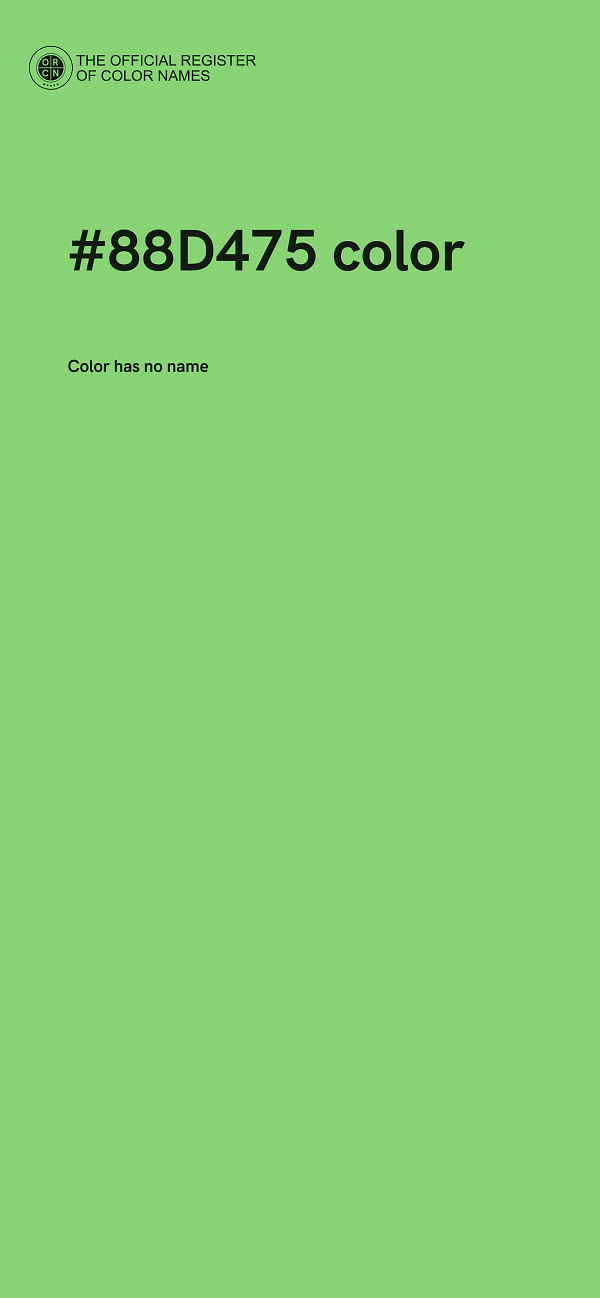 #88D475 color image