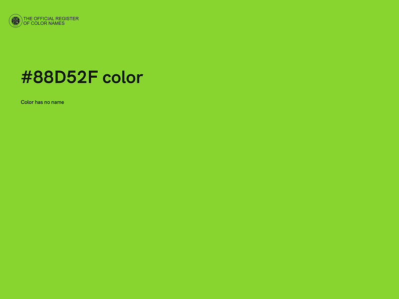 #88D52F color image