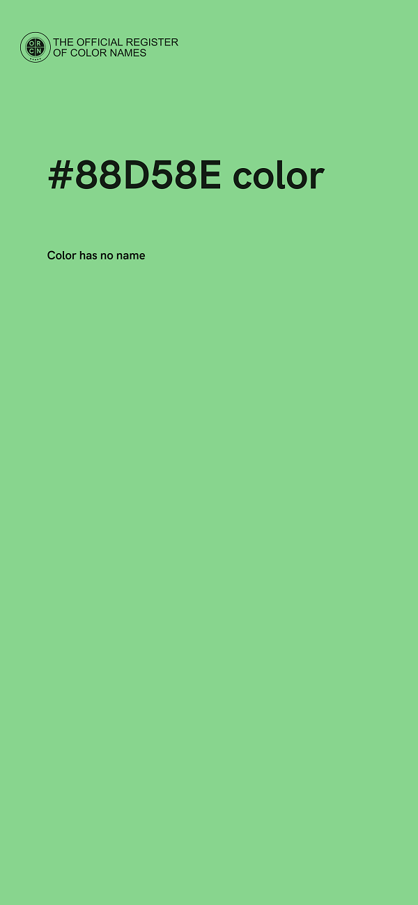 #88D58E color image