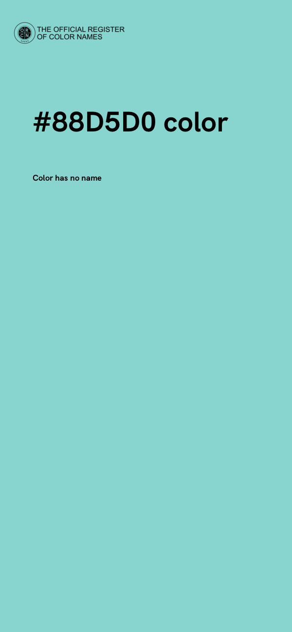 #88D5D0 color image