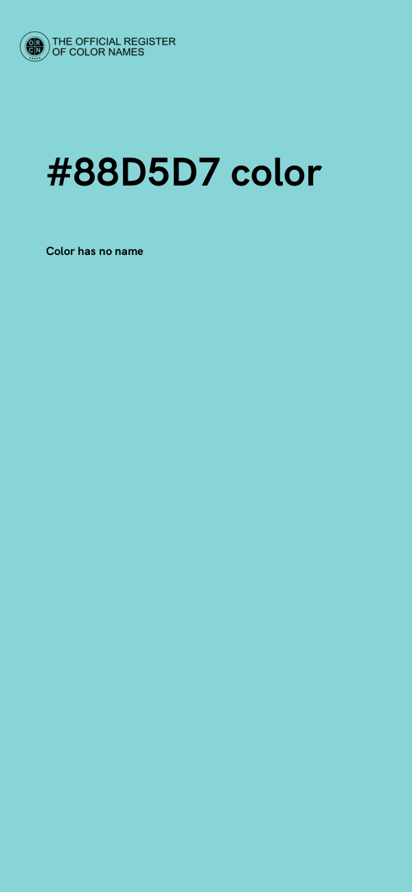 #88D5D7 color image