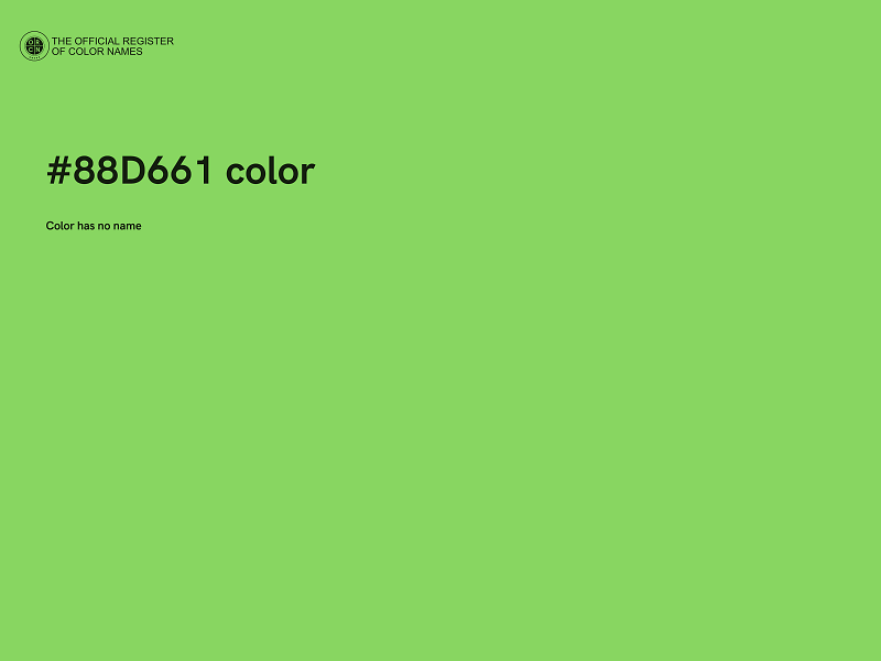 #88D661 color image