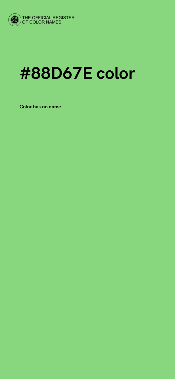 #88D67E color image
