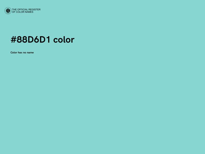 #88D6D1 color image