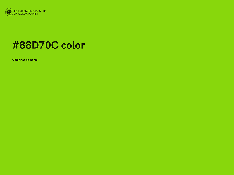 #88D70C color image