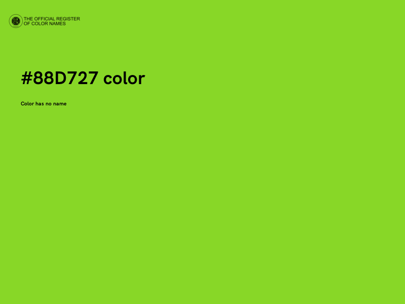 #88D727 color image