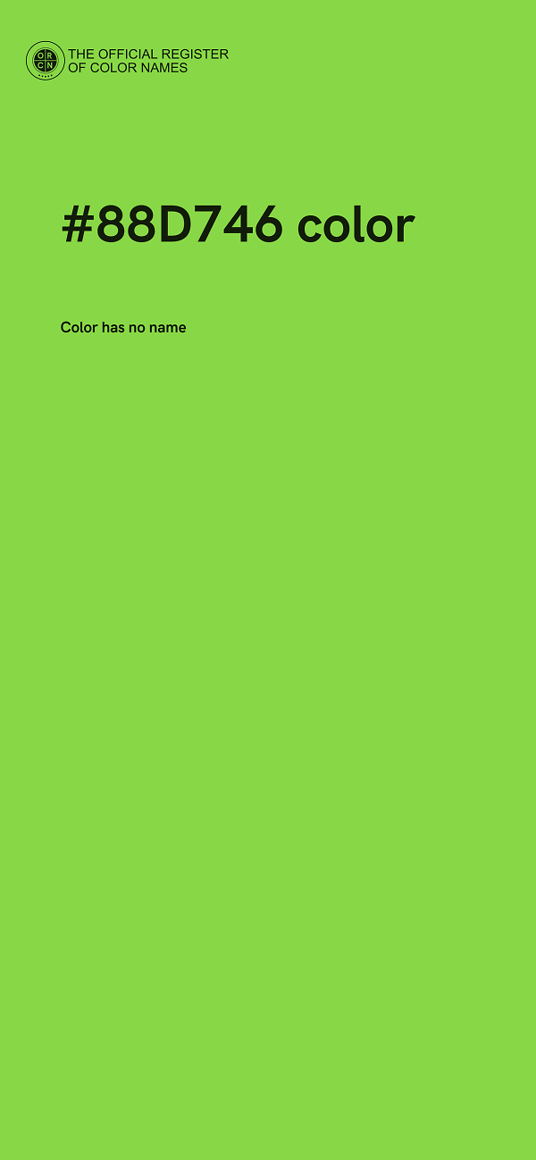 #88D746 color image