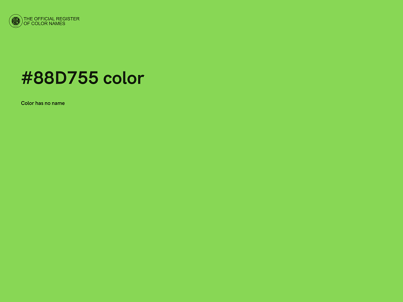 #88D755 color image