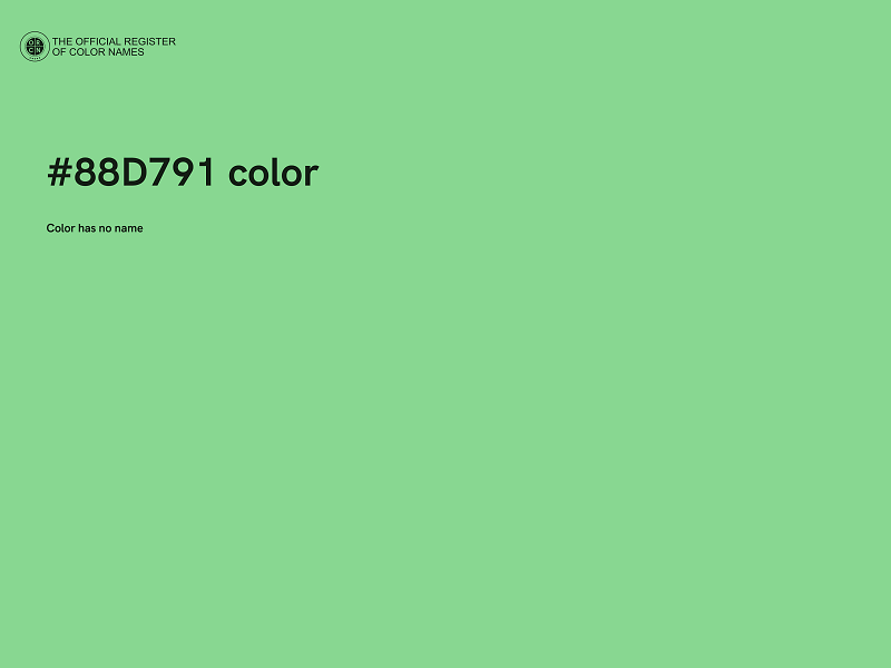 #88D791 color image