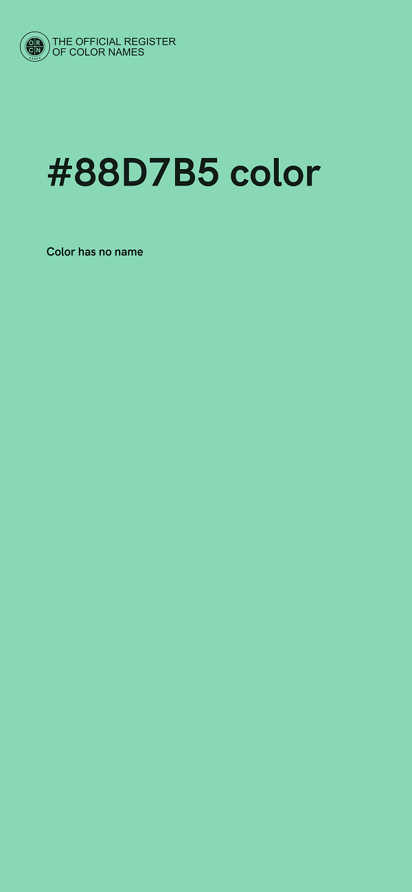 #88D7B5 color image