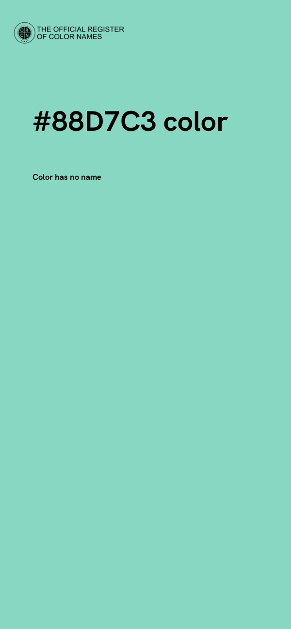 #88D7C3 color image