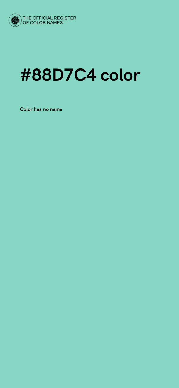 #88D7C4 color image