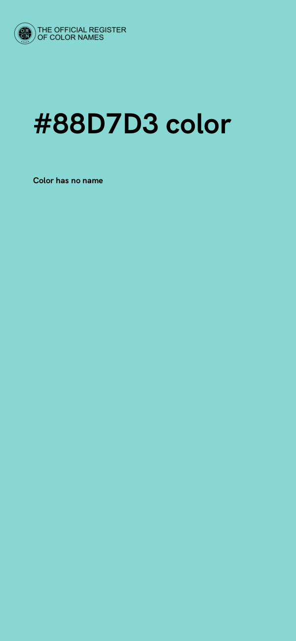 #88D7D3 color image