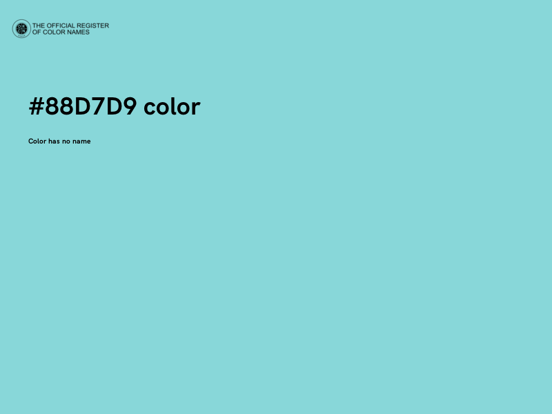 #88D7D9 color image