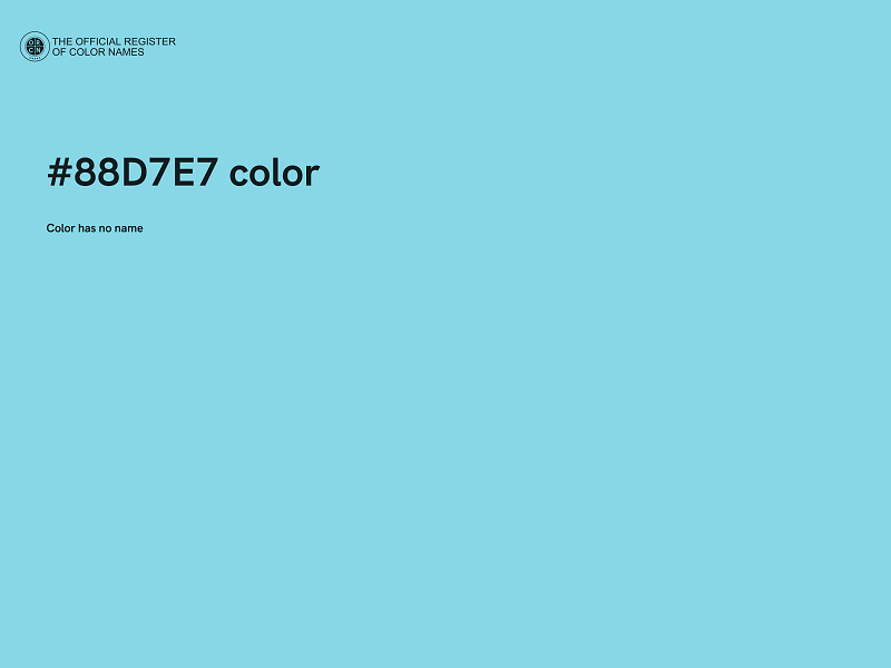 #88D7E7 color image