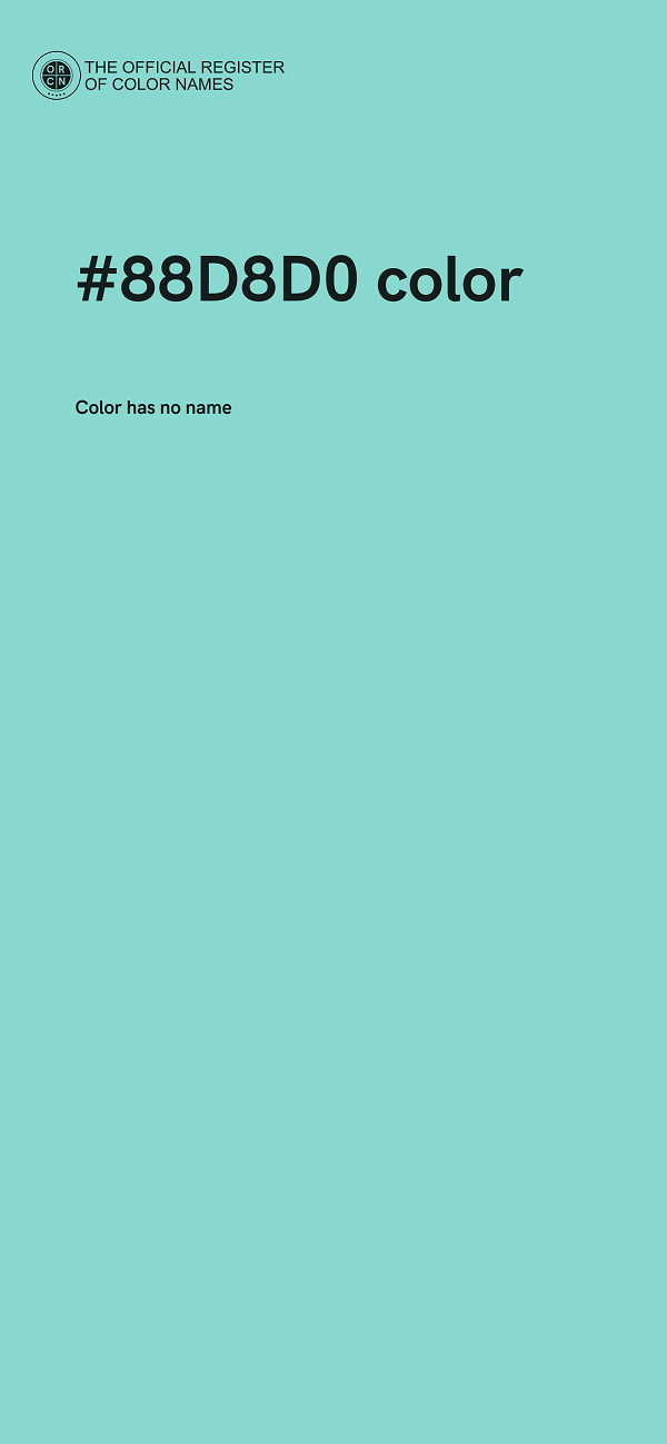 #88D8D0 color image