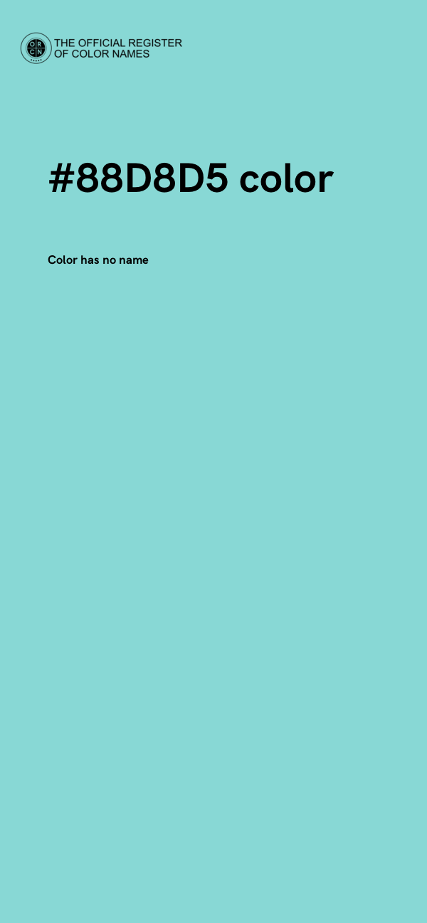 #88D8D5 color image