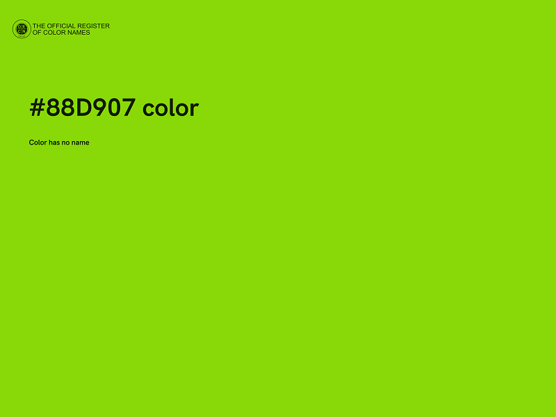 #88D907 color image