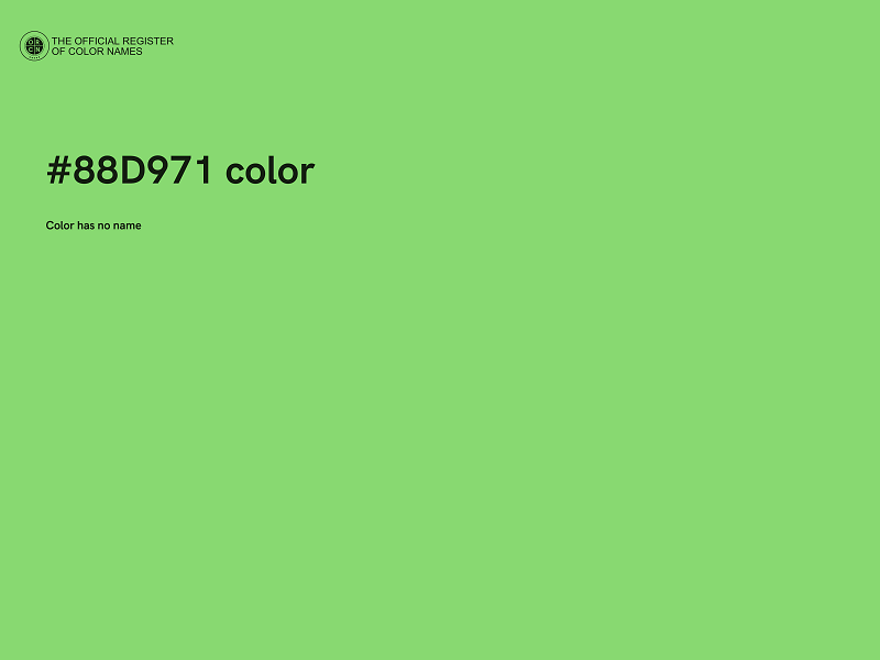 #88D971 color image