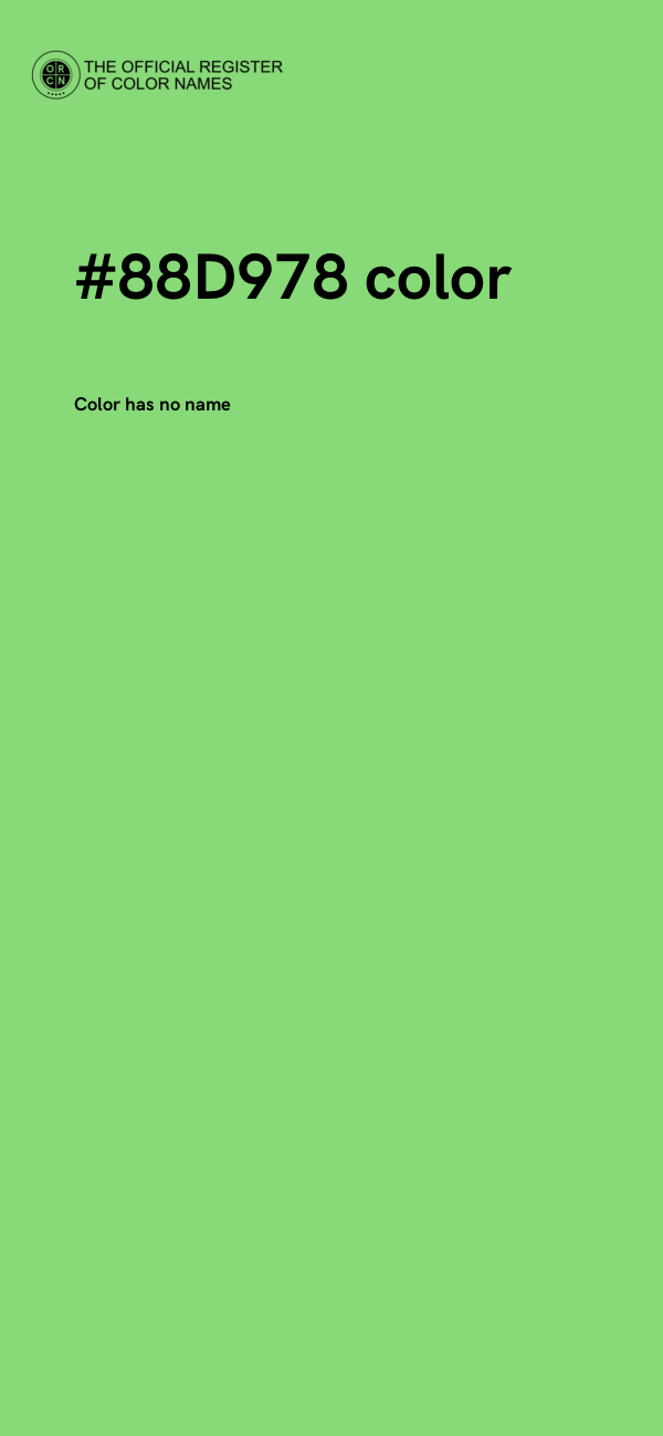 #88D978 color image