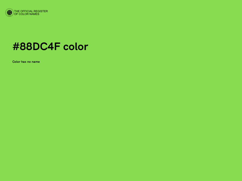 #88DC4F color image