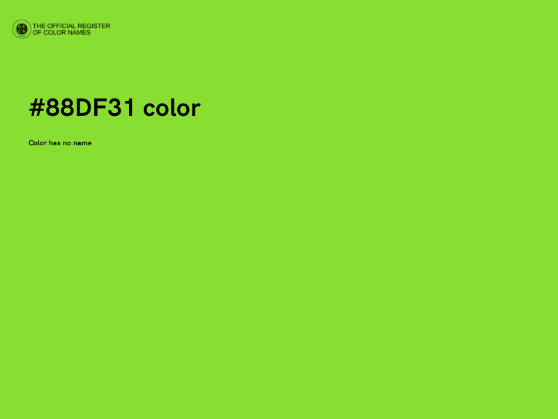 #88DF31 color image