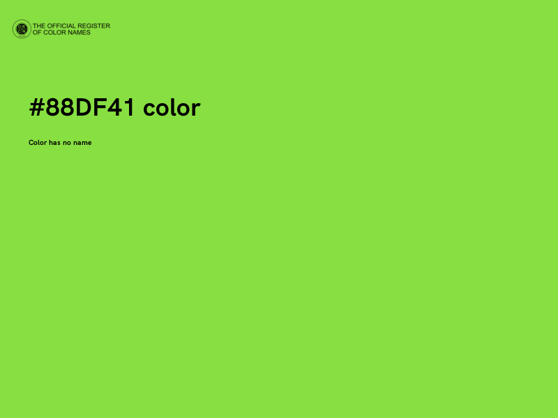 #88DF41 color image
