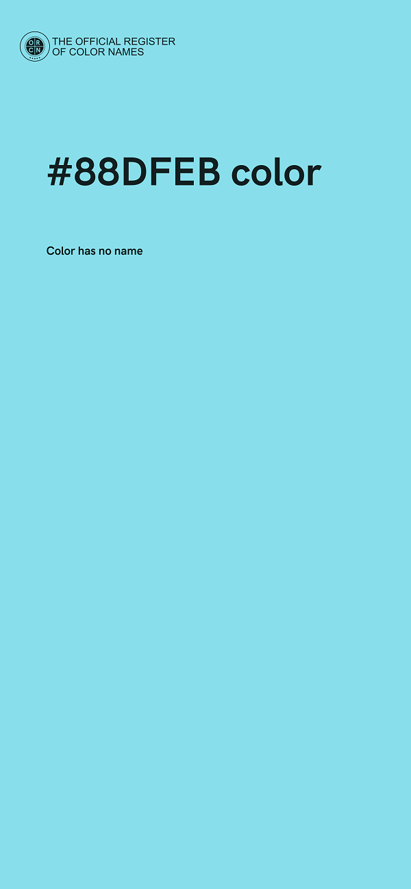 #88DFEB color image
