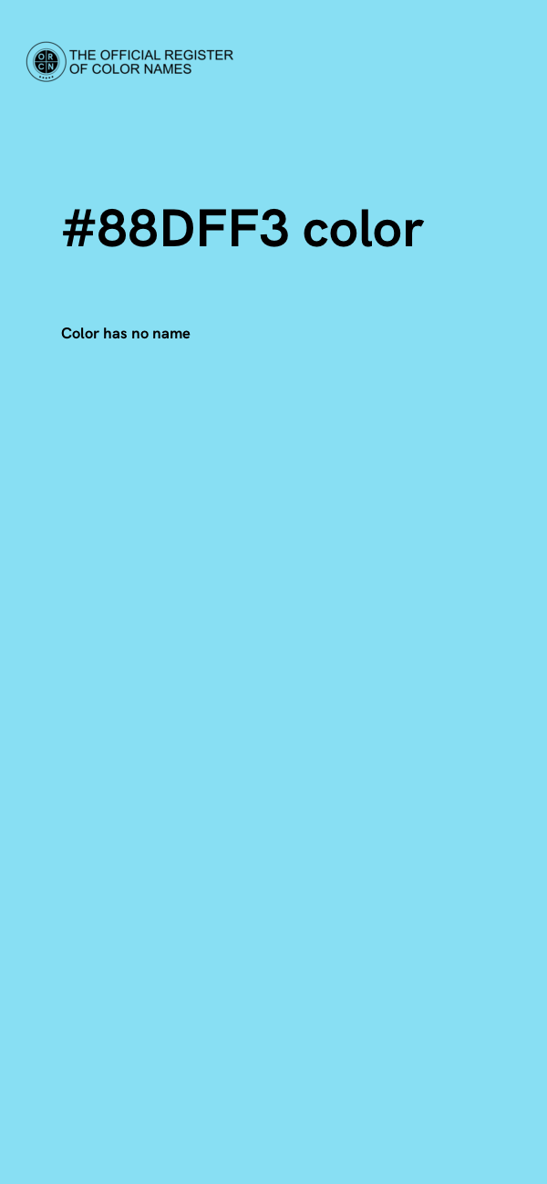 #88DFF3 color image