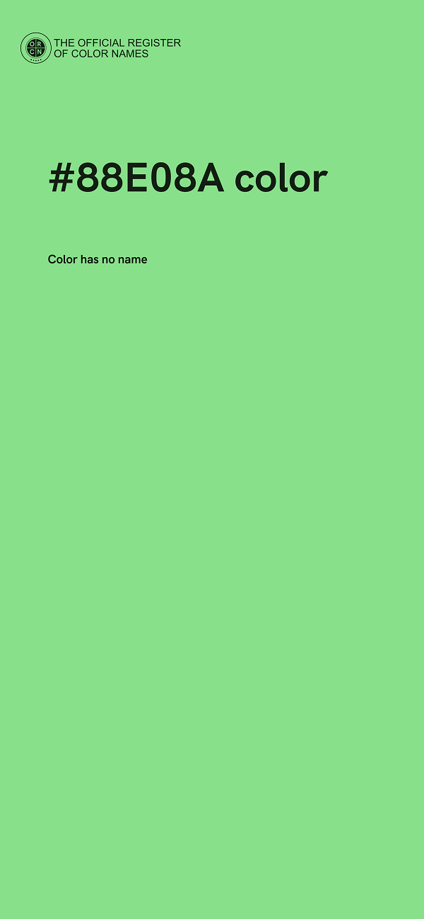 #88E08A color image
