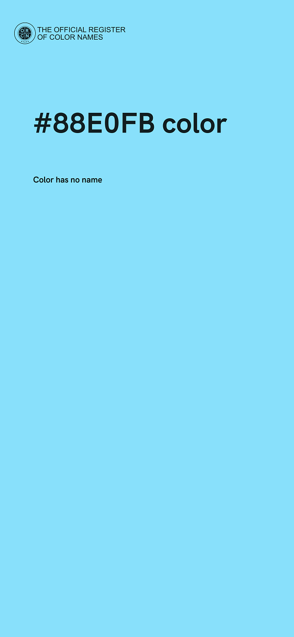 #88E0FB color image