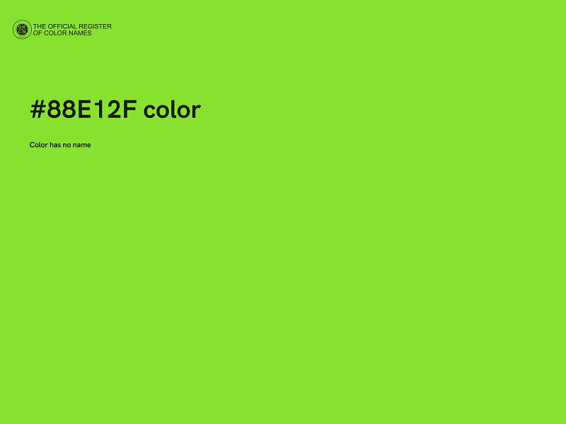 #88E12F color image