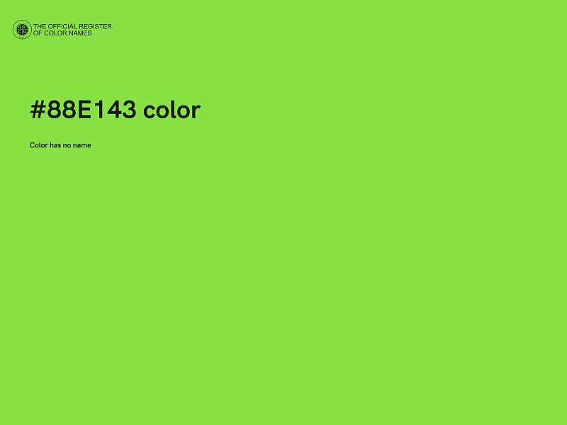 #88E143 color image