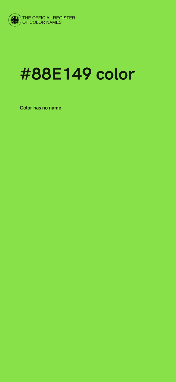 #88E149 color image