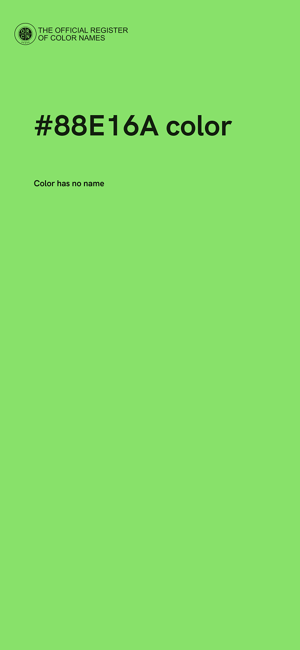 #88E16A color image