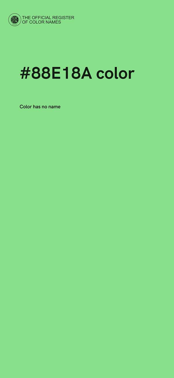 #88E18A color image