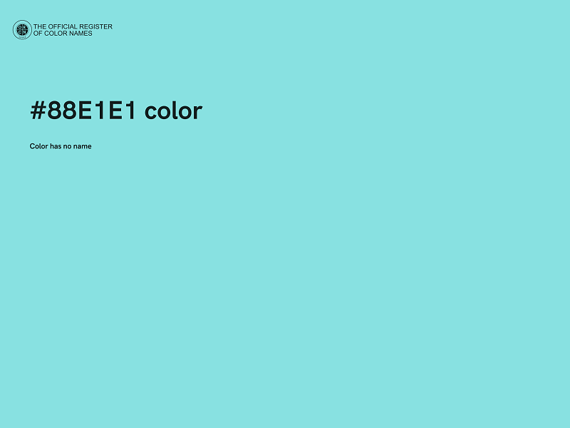 #88E1E1 color image