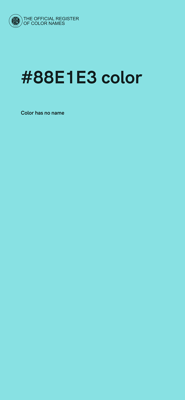 #88E1E3 color image