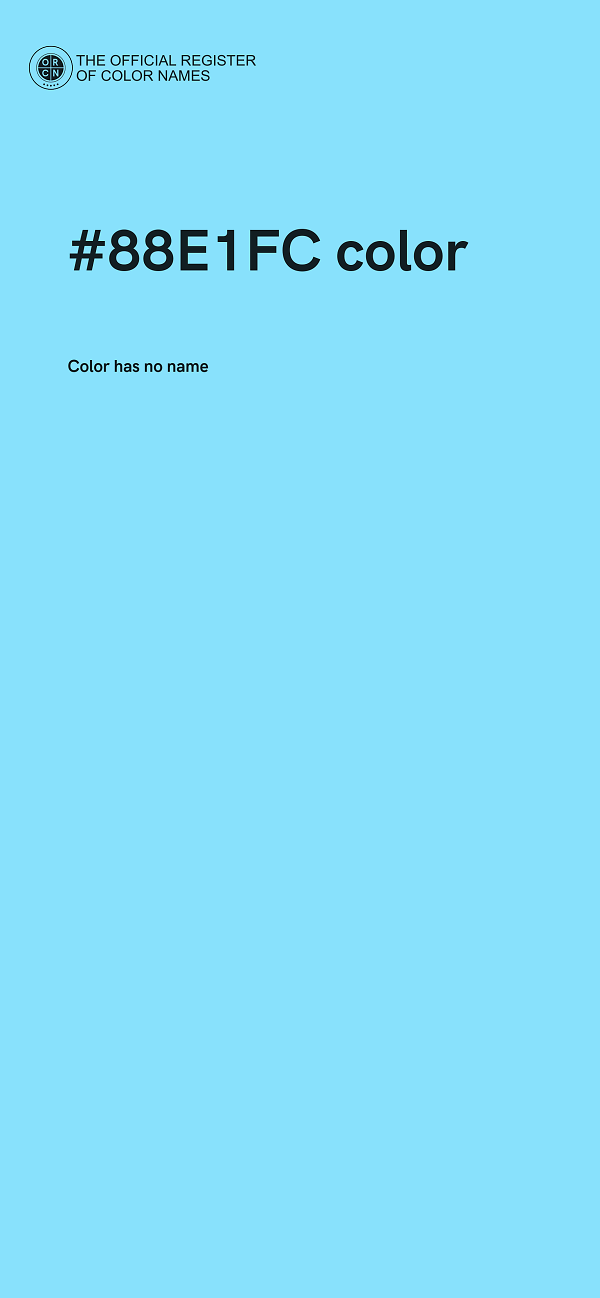 #88E1FC color image